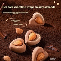 Zhongbao Hoge Kwaliteit Gevriesdroogde Zwarte Chocolade Fruit Amandel Verse Zoete Smaak Bulk Kubus Vorm Natuurlijke Conservering Nieuwe 35G