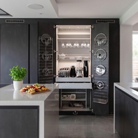 Yalig 2026 Armoires de cuisine personnalisées en MDF et acier inoxydable, écologiques, pour appartement - Design moderne modulaire américain