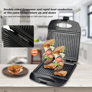 Popular 4 rebanadas <span class=keywords><strong>pan</strong></span> tostadora sándwich parrillas eléctricas Panini parrilla prensa tostadora Panini Maker Sandwichera - Product Image 2