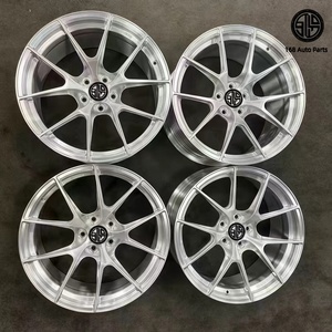 Jantes forgées monobloc encastrées à double cinq branches de 18 à 24 pouces, finition brossée, nouvelles, personnalisées 5x112 5x120 20 pour <span class=keywords><strong>APEX</strong></span> VS - 5RS BMW Audi - Product Image 3