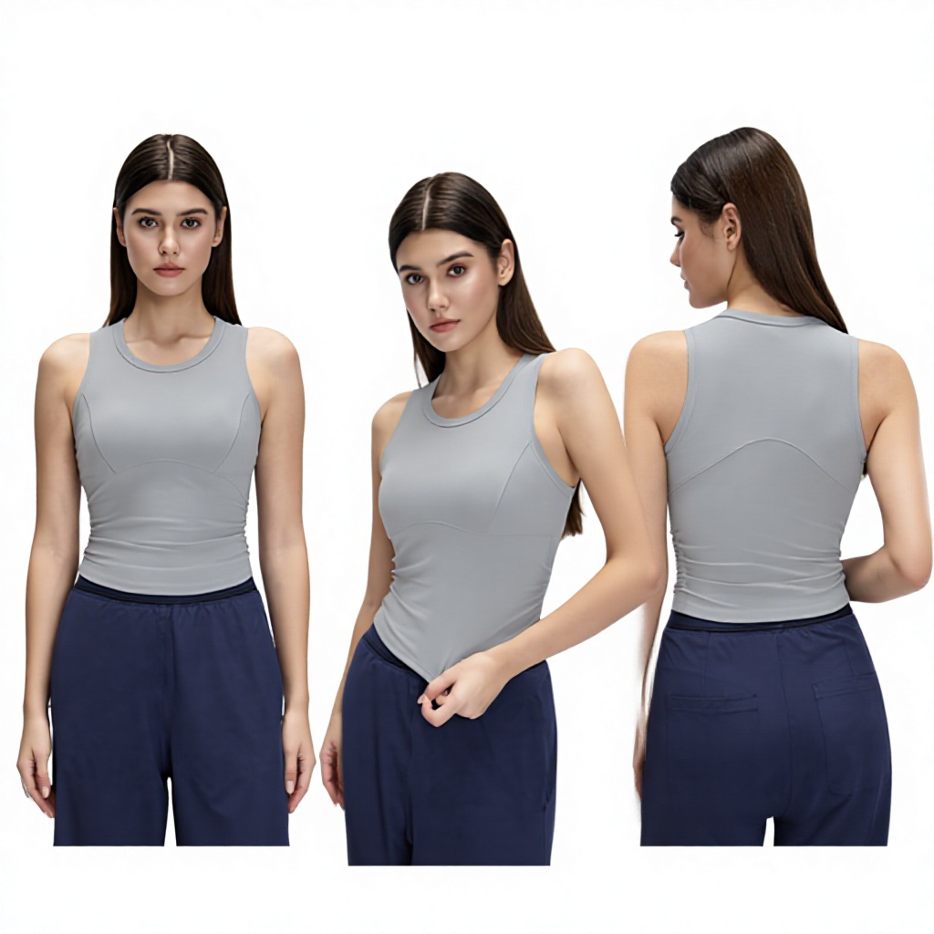 Buttery-Soft Seamless Breathable Eco-Friendly Racerback Tank Yoga Top High Stretch Workout Quick Dry Activewear Everyday