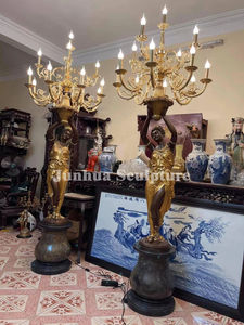 Luxe Levensgrote Antieke Gouden Bronzen Standbeeld <span class=keywords><strong>Lamp</strong></span> Bronzen Sculptuur <span class=keywords><strong>Lamp</strong></span> - Product Image 4