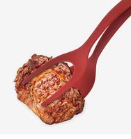 Ustensiles de cuisine ménagers 2-en-1 Pince à crêpes Pelle à steak multifonctionnelle en nylon antiadhésive pour outils de cuisine
