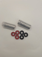 Roulements à billes à gorge profonde ABEC-9 8*22*7mm 608 2RS en acier chromé C3 pour longboard et skateboard, anneaux noirs, roulement à billes à gorge profonde