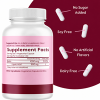 Capsule d'acide lipoïque 600 mg OEM ODM avec biotine, supplément d'acide lipoïque ALA pour le soutien des nerfs, de l'énergie et du métabolisme