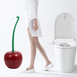 RTS Factory Cepillo de baño en forma de cereza Cepillo de limpieza de baño Mango largo Cepillo de soporte de pared de baño - Product Image 5