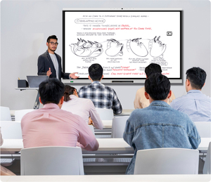 Tableau blanc interactif numérique intelligent 86 pouces 4K avec caméra IA et suivi vocal automatique, 8 Go 128 Go, écran tactile plat pour salle <span class=keywords><strong>de</strong></span> classe - Product Image 2