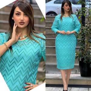 ชุดเดรสสำหรับผู้หญิงชุดเดรสแม็กซี่แขนยาวผ้าลูกไม้ขนาดใหญ่สำหรับใส่ออกงานปาร์ตี้ - Product Image 4