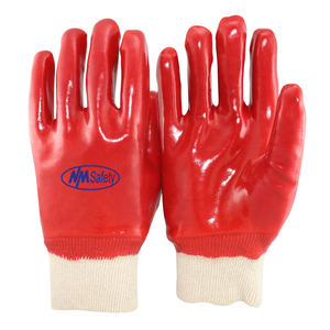 NMsafety Guantes de PVC rojos Guantes de pesca sumergidos en aceite Guantes de seguridad de trabajo impermeables para productos químicos - Product Image 1