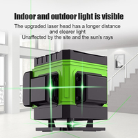 Niveau laser industriel 16 lignes 360° auto-nivelant, luminosité réglable, télécommande, pour carrelage, construction, accrochage d'images