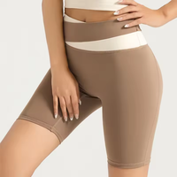 Shorts de cyclisme pour femmes, séchage rapide, respirants, écologiques, élastiques, effet froncé fessier, couleur unie, pour le sport, modèle original