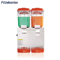 Distributeur de jus multifonction 16Lx2 Pulvérisation/Agitation Distributeur de jus 2 réservoirs Lait Thé Jus froid Boisson Orange Juicer Distributeur