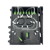 Caja de Distribución de Fibra Óptica para Montaje en Pared Exterior, 24 Núcleos, IP55 Impermeable, Blanca, con Certificación CE
