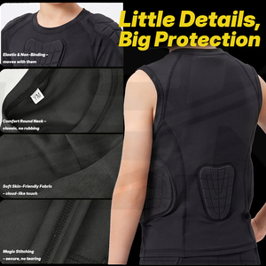 Armatura Sportiva Invisibile Professionale per Bambini, Tuta Protettiva Imbottita per Calcio, Football, Rugby, Kit di Compressione Pro - Product Image 5