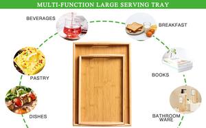 <span class=keywords><strong>Plateau</strong></span> de service en bambou Portable, avec poignées, pour les <span class=keywords><strong>lit</strong></span>, plateaux à <span class=keywords><strong>manger</strong></span> pour le petit déjeuner pour les Restaurants du salon, 5/2 paquets - Product Image 4