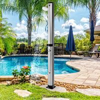 Douche solaire en PVC 18 L 35 L, 2 sections, pour piscine de jardin, avec robinet de douche à 360 degrés, emballage pour envoi postal, aucune électricité requise
