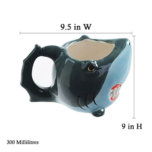 Caneca de café em forma de animal personalizada, caneca de tubarão de cerâmica - Product Image 6