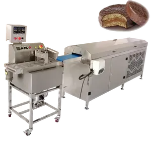 Full Automatic Chocolate Coating Machine With Cooling Tunnel / Chocolate Making Machine