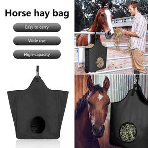 Sac d'alimentation en foin pour chevaux Sac de balle de foin à alimentation lente Sangle réglable Pochette suspendue pour aliments - Product Image 4