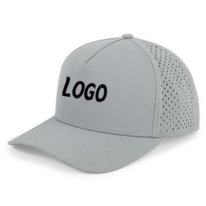 Custom Logo Perforated Performance Cap Laser Cut Snapback <b>Hat</b> Mesh Baseball Caps for Outdoor Event - Product Image 1