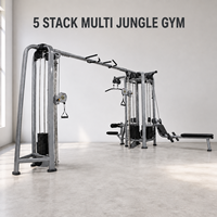 Équipement de musculation multifonctionnel réglable à 5 stations pour salle de sport, machine d'entraînement de force multi-utilisateurs en acier
