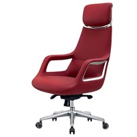 Chaise de direction de bureau en cuir moderne de luxe léger d'affaires chaise de PDG ergonomique confortable