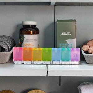 New Arrival Weekly Pill Box Plastic PP <b>7</b> Compartment Pill Holder for Vitamins, <b>Tablets</b> & Supplements - Product Image 3