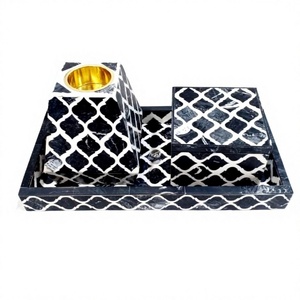 Juego de Quemadores de Incienso Indios Ecológicos con Incrustaciones de Perlas, Elegantes y Hechos a Mano, para Celebraciones Religiosas del Eid Ramadán - Product Image 1