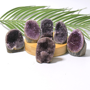 Cristales de <span class=keywords><strong>Amatista</strong></span> en Forma de <span class=keywords><strong>Drusa</strong></span>, Cristales Curativos al por Mayor, <span class=keywords><strong>Colgante</strong></span> de Cristal para Meditación Espiritual, Adornos de Feng Shui - Product Image 2