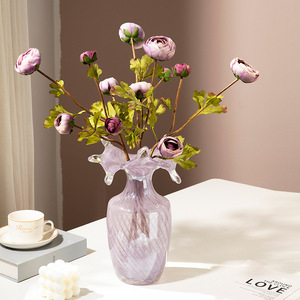 Jarrón Moderno de Lujo Ligero Hecho a Mano con Boca Ondulada, Arreglo Floral, Decoración Creativa para Mesa Hidropónica de Porche, Adornos Nórdicos - Product Image 3