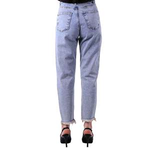 Pantalon en jean respirant Mom Fit, imprimé décontracté, coupe crayon, ample, vintage, pour l'hiver, l'été, l'automne, avec trous, taille XL disponible - Product Image 3