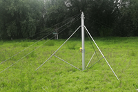 Mât télescopique manuel en aluminium de 15 m avec trépied pour antenne radio amateur