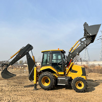 Gratis pengiriman Dunia mesin terkenal Euro V traktor Backhoe 4x4 digunakan pemuat dapat disesuaikan Mini Backhoe Loader