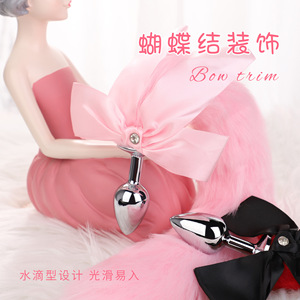 Plug anal papillon avec queue de renard et nœud, jouet de stimulation pour adultes pour jeux de rôle en couple - Product Image 3