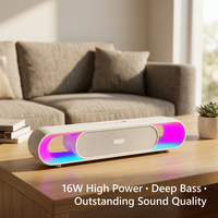 Haut-parleur audio portable personnalisé 16W avec logo, mini barre de son sans fil pour ordinateur portable, petite taille, basses puissantes, barre de son avec lecture USB