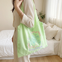 Sacs fourre-tout personnalisés brodés, grande capacité, en organza transparent, avec doublure en satin de soie, sacs de shopping vierges