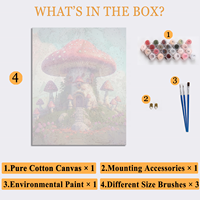 Decorative DIY Paint by Numbers Kit Various Sizes Hand Made Clear Lines Magnifier Equipped Edible Pigment