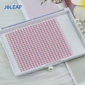 Jeleap 5d Penggemar Ekstensi Bulu Mata, Ekstensi Bulu Mata, Kipas Bulu Mata Premium 20 Garis, Label Pribadi 0.10Mm, Warna Merah Muda, Bulu Mata Kipas