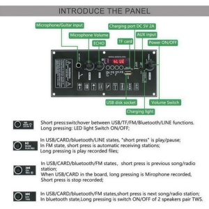 Reproductor de música MP3, placa decodificadora de Audio, módulo amplificador de potencia de doble canal <span class=keywords><strong>Bluetooth</strong></span>, accesorios para altavoces - Product Image 4