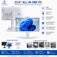 Computadora de Escritorio Todo en Uno de 23.8 Pulgadas, Táctil Opcional, Computadora Empresarial, Gráficos Discretos, Cámara Oculta, Soporte Giratorio, Personalizable