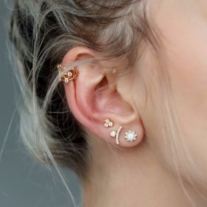 Promotion Gold Plated Gold Plated Factory Drop Shipping Top Quality Chic Trendy Design Simple <strong>Opal</strong> <strong>Stud</strong> <strong>Earring</strong> - Product Image 6