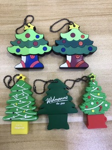 New Trending PVC Christmas Tree Shape Customized USB Flash Drive 2026 Christmas Gifts Rubber <strong>Memory</strong> <strong>Stick</strong> - Product Image 2