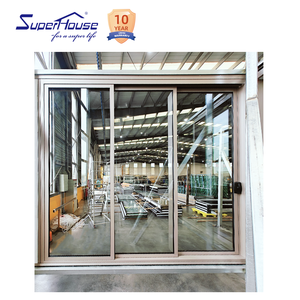 Puerta corrediza delgada <span class=keywords><strong>de</strong></span> esquina E baja <span class=keywords><strong>de</strong></span> vidrio templado <span class=keywords><strong>de</strong></span> 3 capas <span class=keywords><strong>de</strong></span> aluminio con rotura térmica para casa pasiva combina ventanas inclinables y giratorias - Product Image 5