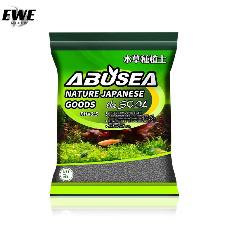 Abusea Acuario Suelo Aqua Planta Suelo Sustrato Fácil de usar Tanque de peces Fondo Agua Hierba Semillas Planta Arena Barro 3L/9L