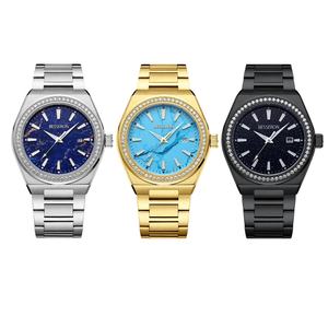 Montre Homme à Quartz en Acier Inoxydable Étanche avec Verre Saphir et Diamants, Personnalisable avec Votre Logo – Nouvelle Collection Tendance - Product Image 5