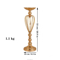 Vase à fleurs moderne de luxe en or - Vente en gros de centre de table élégant pour les décorations de mariage