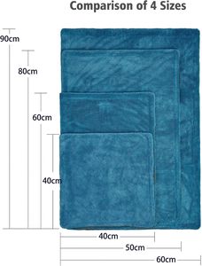 Serviettes en microfibre VANTUR 1200 GSM pour séchage de voiture, 36" x 24", ultra-absorbantes, sans traces, sans rayures, double torsion, 80% polyester - Product Image 3