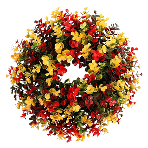 Autumn Eucalyptus <b>Wreath</b> Decoration 38cm 48cm Thanksgiving Door Hanging Ornament for Fall Festival Decor - Product Image 4