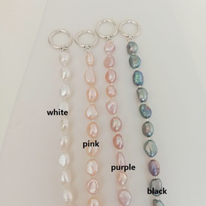 TOP di MODO D'ACQUA DOLCE <span class=keywords><strong>COLLANA</strong></span> di <span class=keywords><strong>PERLE</strong></span> PER LE DONNE, 7-8 MM LUNGO BAROCCO, ARGENTO perla CHIUSURA, 40-56 centimetri - Product Image 6