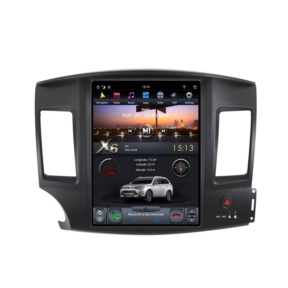 Tesla style pemutar video dvd multimedia mobil android, untuk Mitsubishi Lancer EX gls evo 2007-2017 navigasi gps